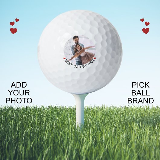 Beste vader op foto Golf Balls Golfballen