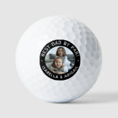 Beste vader op foto golfballen (Voorkant)