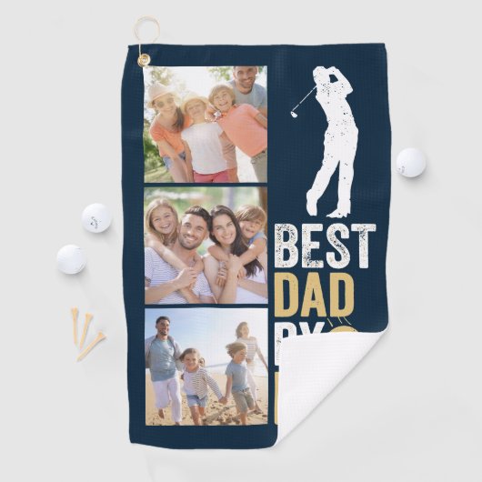 Beste vader op foto golfhanddoek (Insitu)