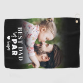 Beste vader op foto golfhanddoek (Horizontaal)