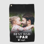 Beste vader op foto golfhanddoek (Voorkant)