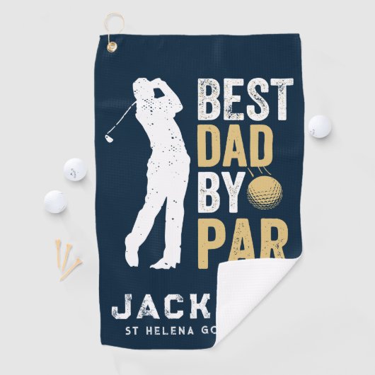 Beste vader op foto golfhanddoek (Insitu)