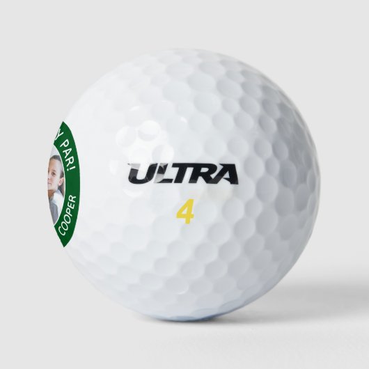 Beste vader op foto Groen Golfballen (Logo)