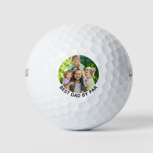 Beste vader op foto op maat golfballen (Voorkant)