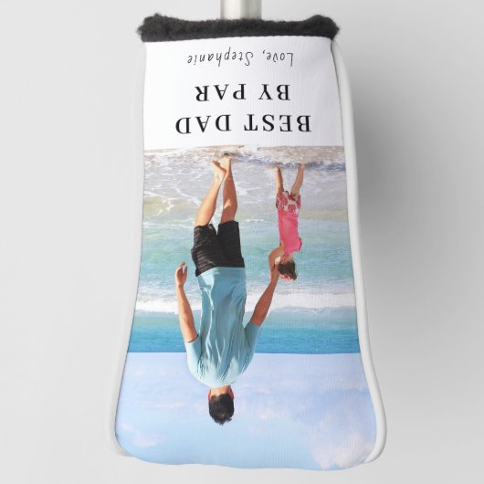 Beste vader op foto op maat golfheadcover (Draai 90)