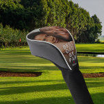 Beste vader op foto Vaderdag Golfheadcover<br><div class="desc">Cute vaderdag gave golfkaft met een volledige foto die je kunt vervangen door je eigen,  grappige gezegde "beste vader per pari",  een rood hart en de naam van het kind.</div>