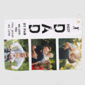 Beste vader op foto van Par Golfer Vaderdag Golfhanddoek (Horizontaal)