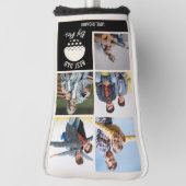 Beste vader op maat 5 foto's collage golfheadcover (Draai 90)