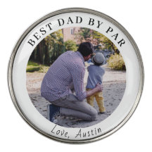 Beste vader op maat foto Golf Ball Marker
