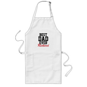 Beste vader op monogram Vaderdag Grilling Apron Lang Schort