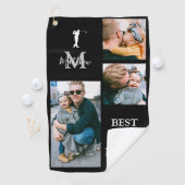 Beste vader op papier | Aangepaste 3-fotohanddoek Golfhanddoek (Insitu)