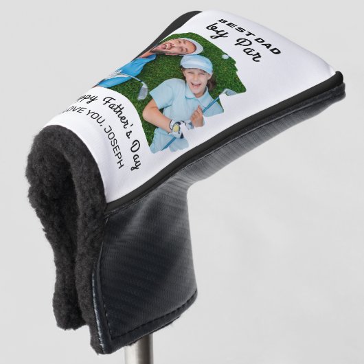 Beste vader op papier Aangepaste foto Happy Vaderd Golfheadcover (3/4 voorkant)