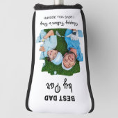 Beste vader op papier Aangepaste foto Happy Vaderd Golfheadcover (Draai 90)