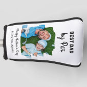 Beste vader op papier Aangepaste foto Happy Vaderd Golfheadcover (Voorkant)