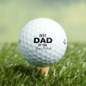 Beste vader op papier, aangepaste naam Vaderdag Golfballen (Insitu Shirt)