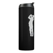 Beste vader op papier, aangepaste naam Vaderdag Thermosbeker (Gedraaid links)