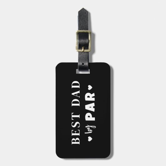 Beste vader op papier bagagelabel (Voorkant verticaal)
