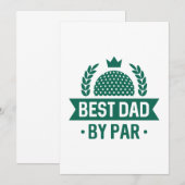 Beste vader op papier bedankkaart (Voorkant / Achterkant)