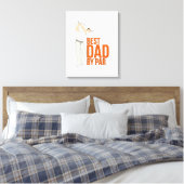 Beste vader op papier canvas afdruk (Insitu (Slaapkamer))
