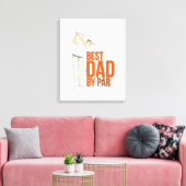 Beste vader op papier canvas afdruk (Insitu (Woonkamer))