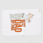 Beste vader op papier golfhanddoek (Horizontaal)