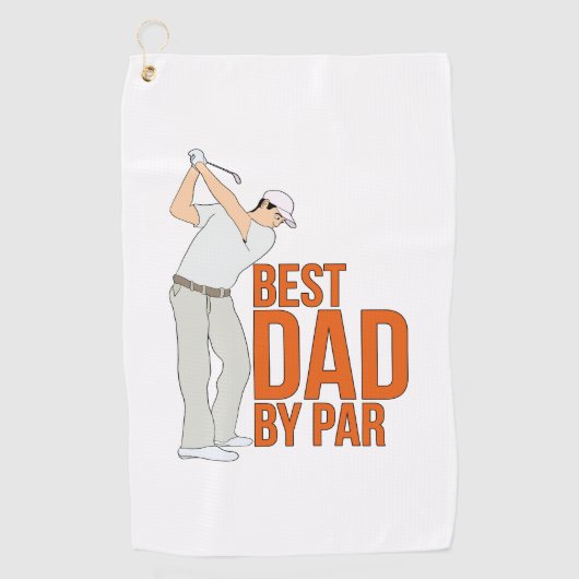 Beste vader op papier golfhanddoek (Voorkant)