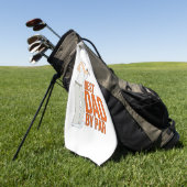 Beste vader op papier golfhanddoek (Groen)
