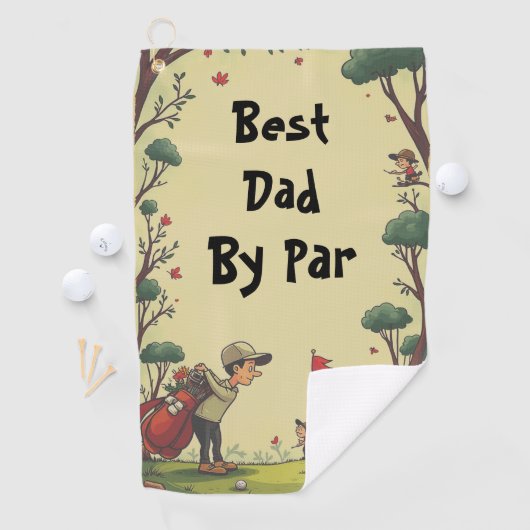 Beste vader op papier golfhanddoek (Insitu)