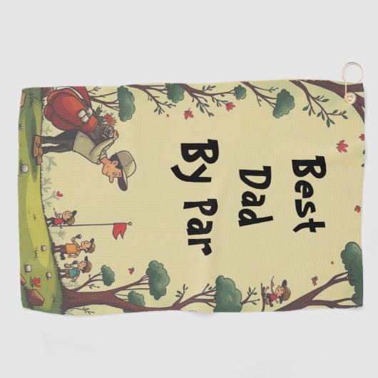 Beste vader op papier golfhanddoek (Horizontaal)