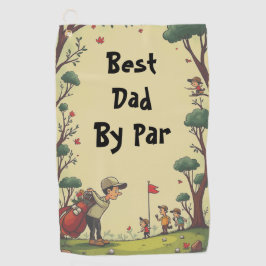 Beste vader op papier golfhanddoek