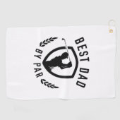 Beste vader op papier golfhanddoek (Horizontaal)