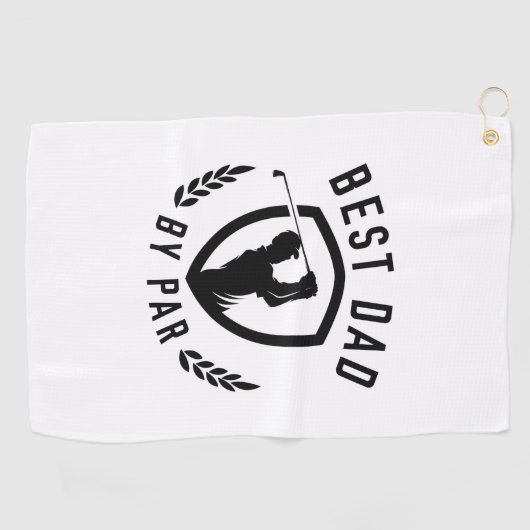 Beste vader op papier golfhanddoek (Horizontaal)