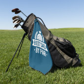 Beste vader op papier golfhanddoek (Groen)