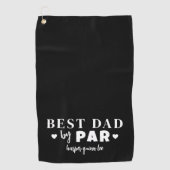 Beste vader op papier golfhanddoek (Voorkant)