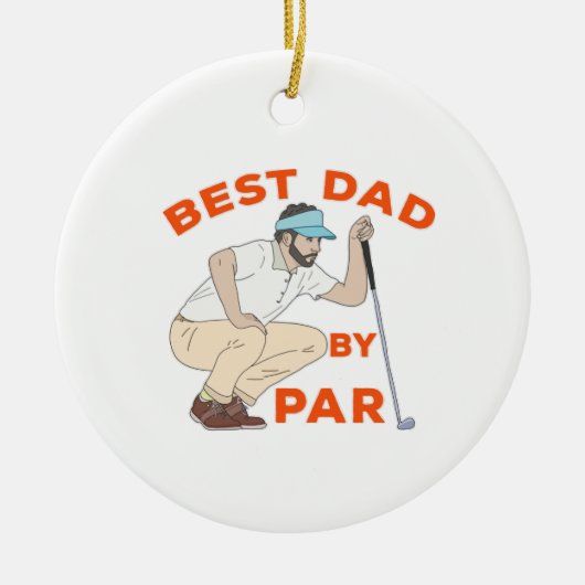 Beste vader op papier keramisch ornament (Voorkant)