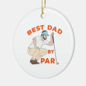 Beste vader op papier keramisch ornament (Links)
