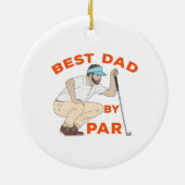 Beste vader op papier keramisch ornament (Achterkant)
