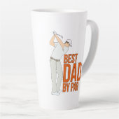 Beste vader op papier latte mok (Rechterhoek)