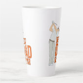 Beste vader op papier latte mok (Voorkant)