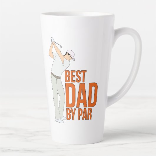 Beste vader op papier latte mok (Rechts)