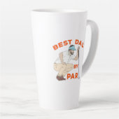 Beste vader op papier latte mok (Rechterhoek)