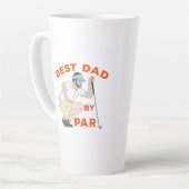 Beste vader op papier latte mok (Linkerhoek)