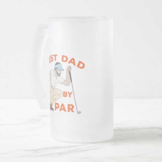 Beste vader op papier matglas bierpul (Voorkant links)