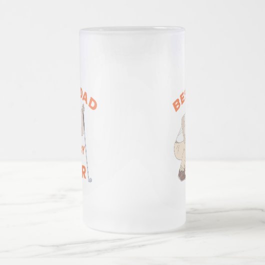 Beste vader op papier matglas bierpul (Center)