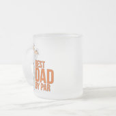 Beste vader op papier matglas koffiemok (Voorkant links)
