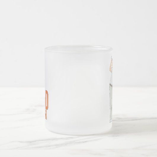 Beste vader op papier matglas koffiemok (Center)