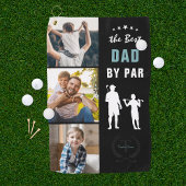 Beste vader op papier | Monogram fotocollage Golfhanddoek