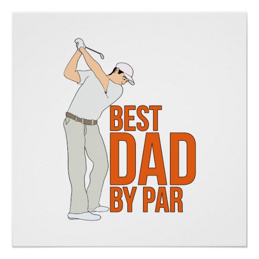 Beste vader op papier perfect poster (Voorkant)