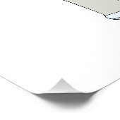 Beste vader op papier perfect poster (Hoek)