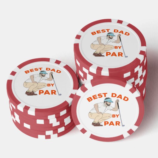 Beste vader op papier poker chips (Opstapeling)